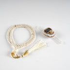 10 Adet Taşlı Zikirmatik+ Tesbih Hediye Seti Beyaz