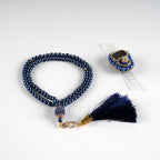 10 Adet Taşlı Zikirmatik+ Tesbih Hediye Seti Lacivert