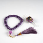 10 Adet Taşlı Zikirmatik+ Tesbih Hediye Seti Mor