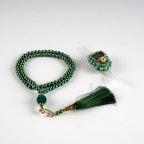 10 Adet Taşlı Zikirmatik+ Tesbih Hediye Seti Yeşil