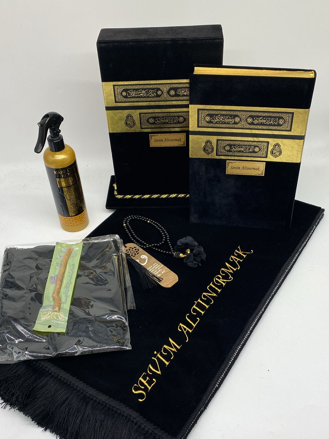 Anneye Özel Kabe Motifli Kur'an Seti Büyük Boy