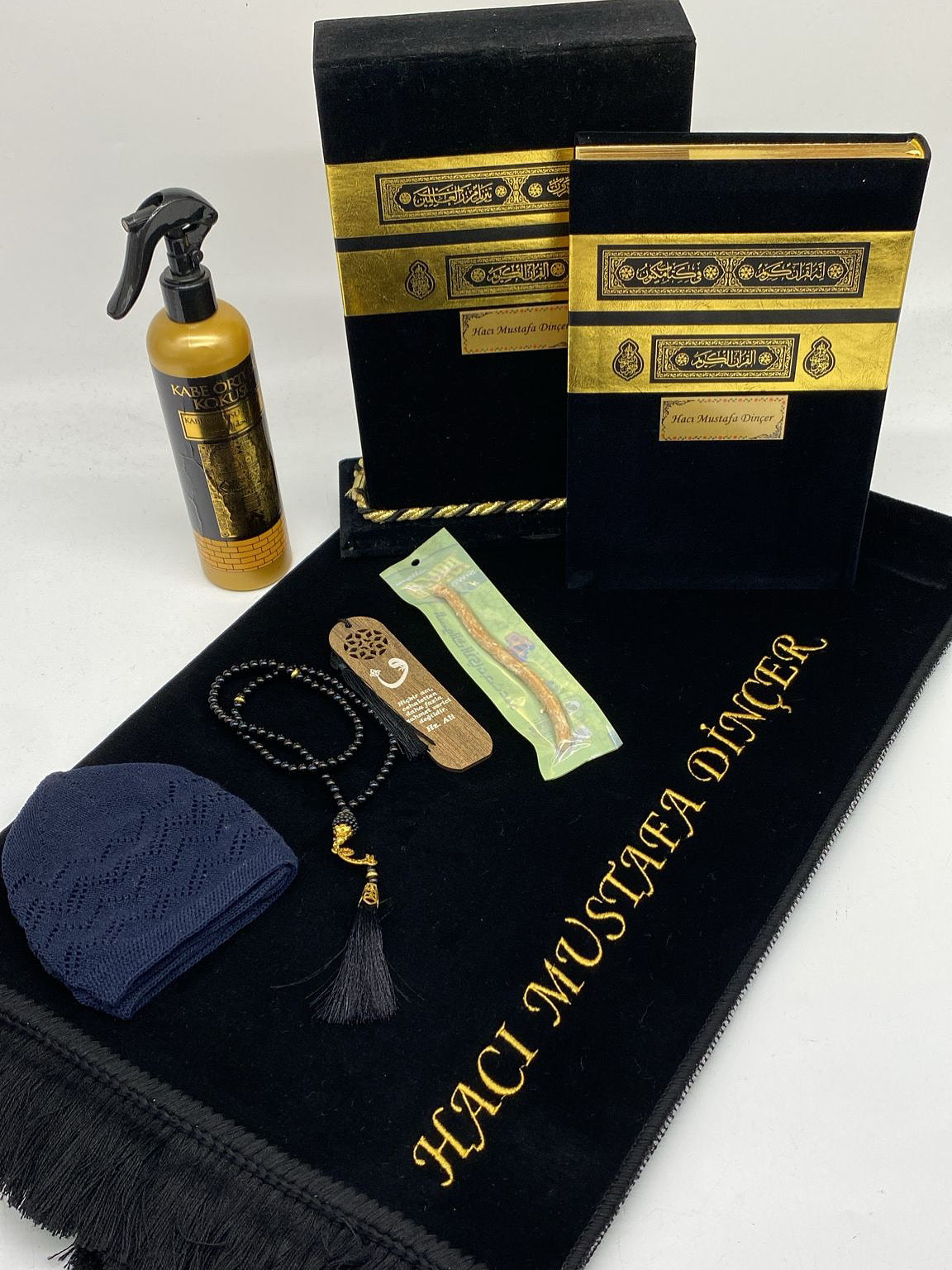 Babaya Özel Kabe Motifli Kur'an Seti Büyük Boy