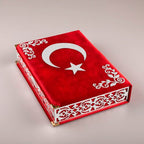 Kadife Kutulu Kur’an-ı Kerim + Seccade + Namaz Örtüsü + Tespih + Ayraç) Ayyıldız