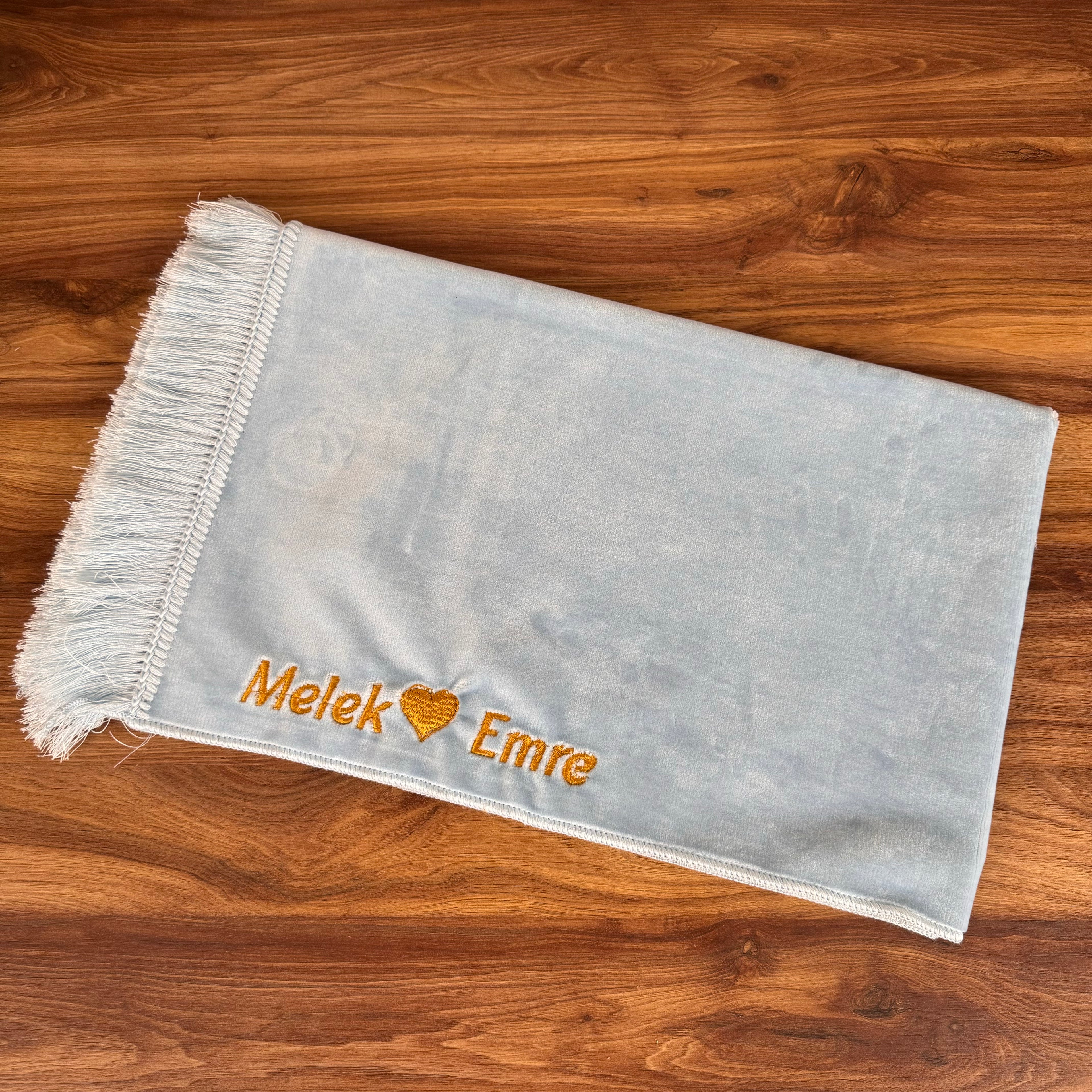 Özel İsimli Aydın Seccade (Bebe Mavi)