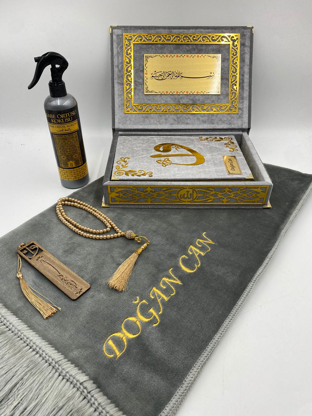 Çiftlere Özel Kuranı Kerim 5'li Set, Gri Renk