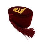 Kadife Kutulu Bordo Mavi Zikirmatik İnci Tespih Seti