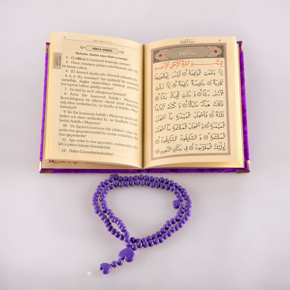 Yasin-i Şerif Mor (Yasin+Tesbih+Tüllü)