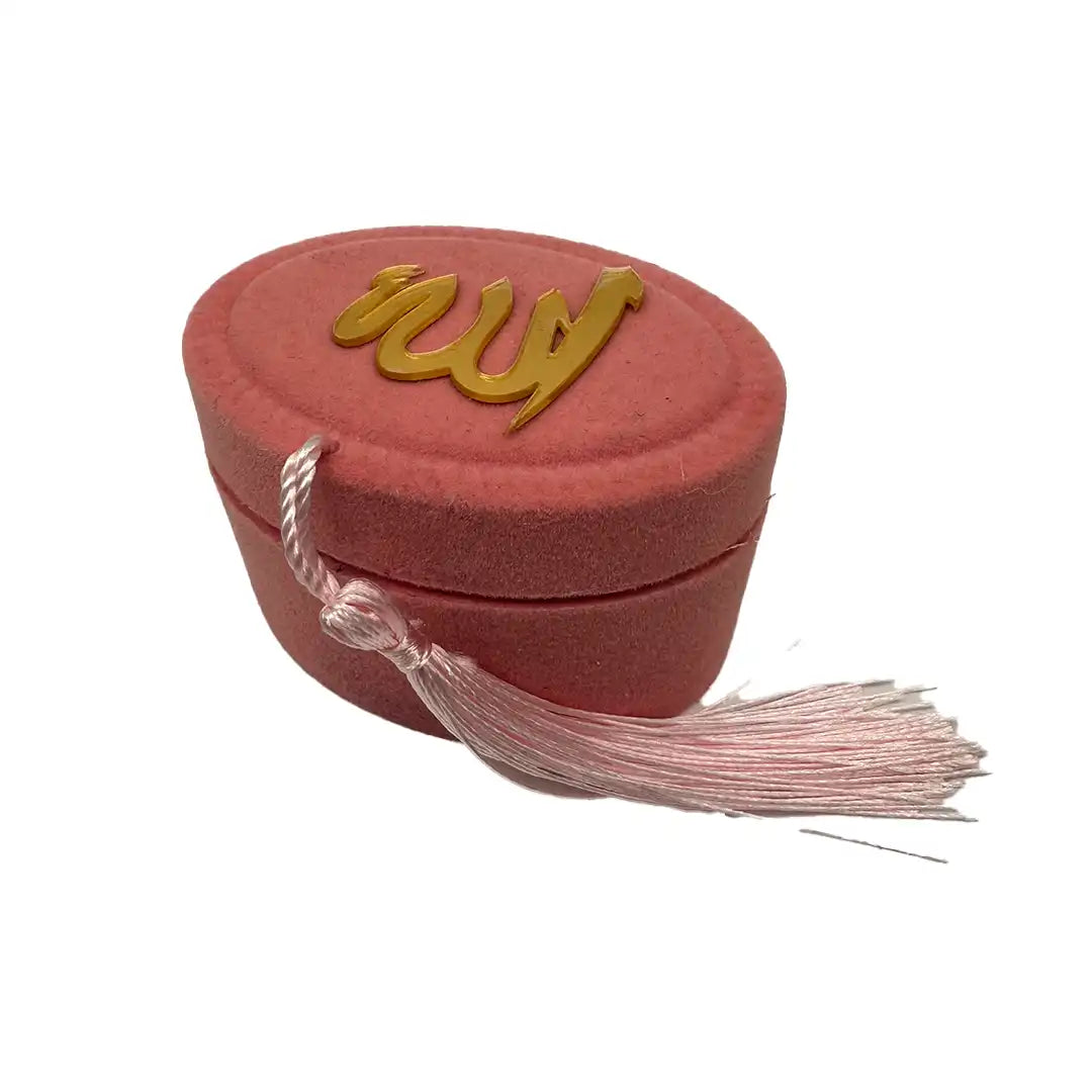 Kadife Kutulu Zikirmatik İnci Tespih Seti (Pembe)