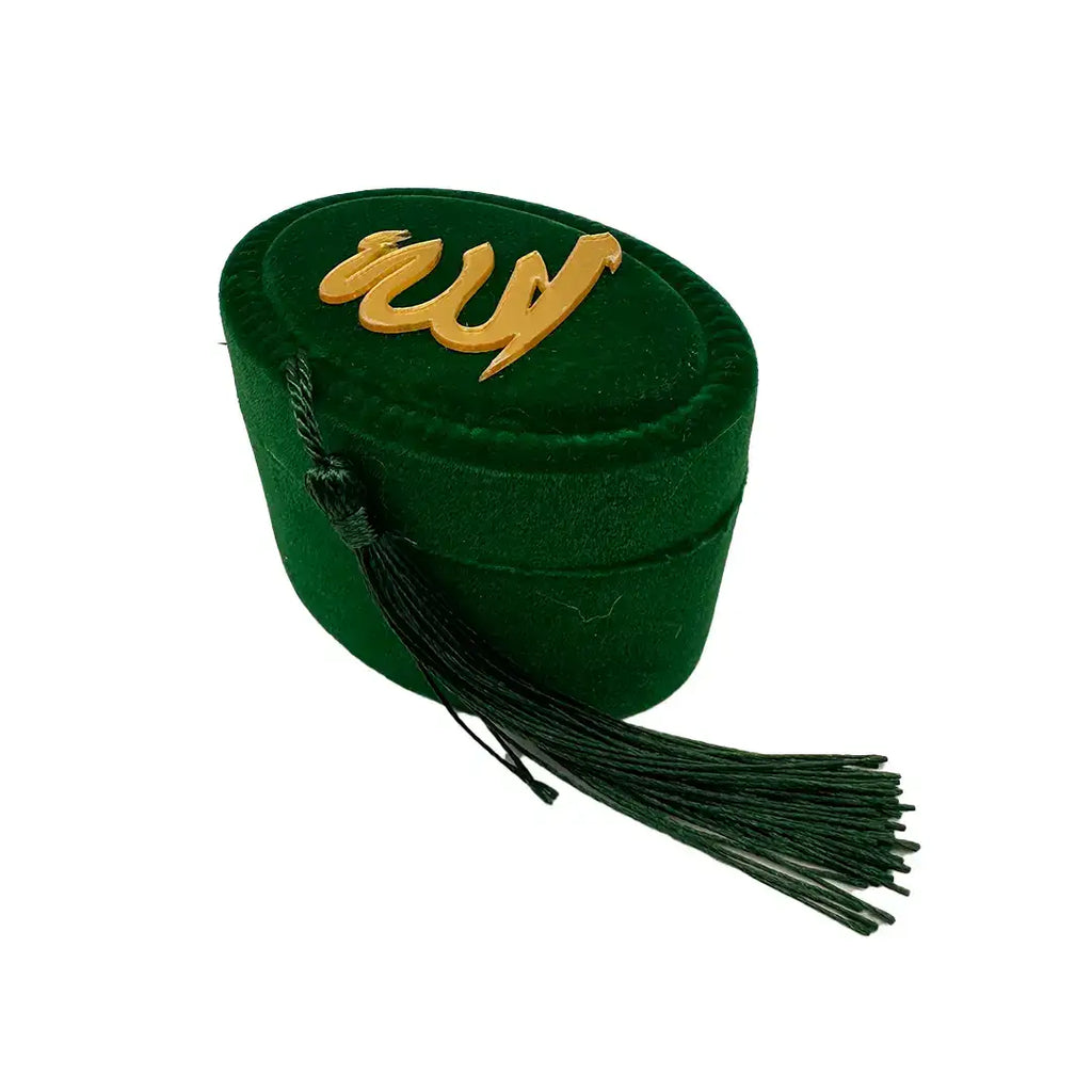 Kadife Kutulu Zikirmatik İnci Tespih Seti (Yeşil)