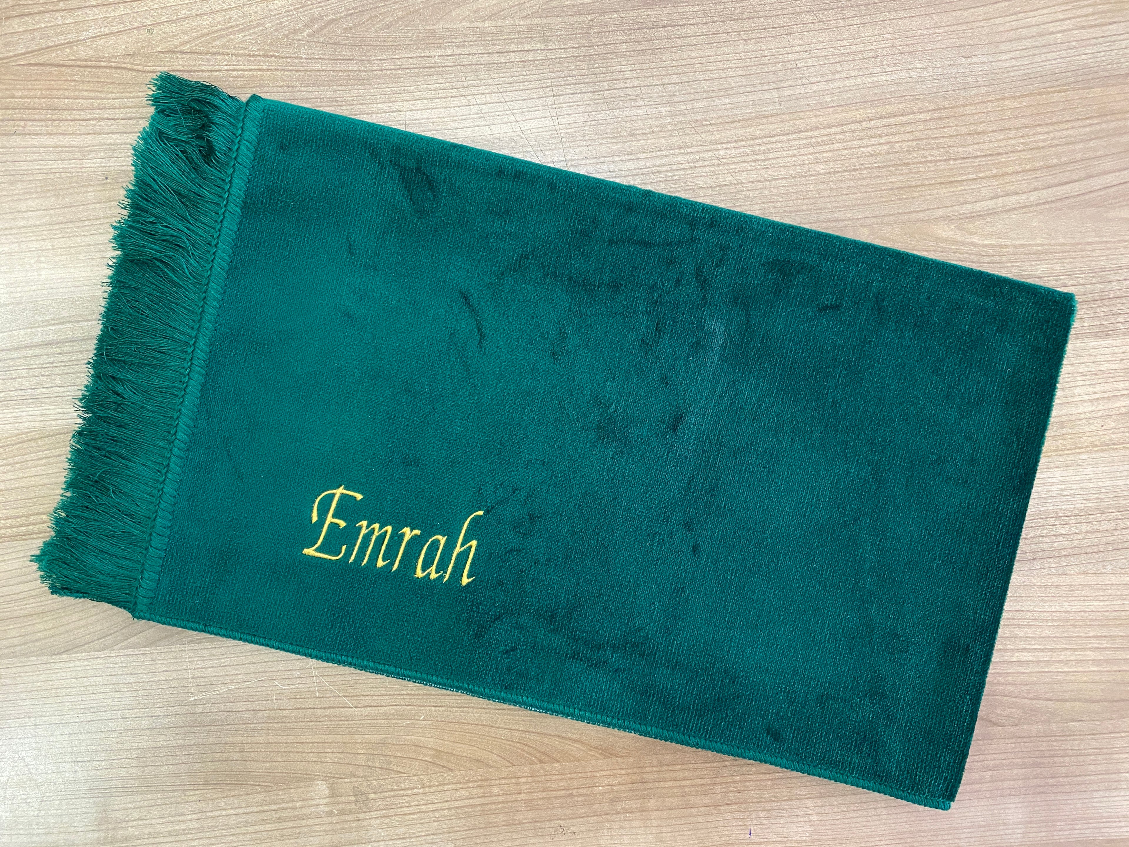 Özel İsimli Aydın Seccade (Zümrüt Yeşil)