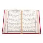 Kadife Ciltli Kırmızı Elif Vavlı Kur’an-ı Kerim