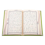 Kadife Ciltli Yeşil Elif Vavlı Kur’an-ı Kerim