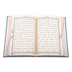 Kadife Ciltli Gökyüzü Mavi Elif Vavlı Kur’an-ı Kerim