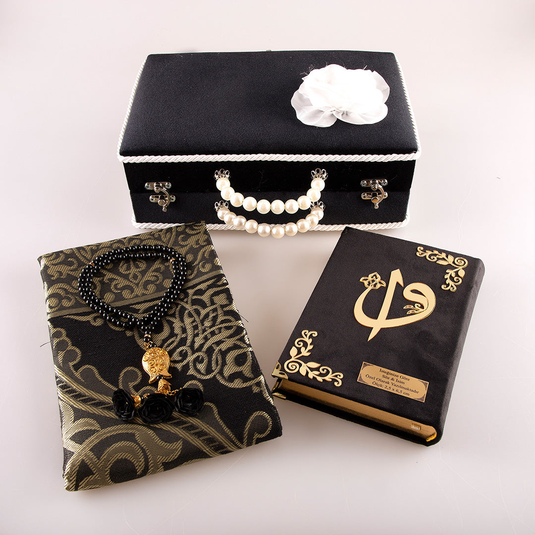 Çeyiz Seti (Kur’an + Seccade + Tespih) Siyah