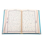 Kadife Ciltli Turkuaz Elif Vavlı Kur’an-ı Kerim