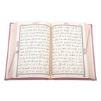 Kadife Ciltli Pudra Pembe Elif Vavlı Kur’an-ı Kerim
