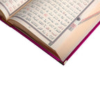 Kadife Ciltli Fuşya Pembe Elif Vavlı Kur’an-ı Kerim
