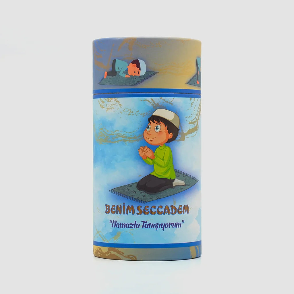 Silindir Kutu Çocuk Namaz Seti (Erkek)