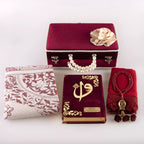 Çeyiz Seti (Kur’an + Seccade + Namaz Örtüsü + Tespih) Bordo