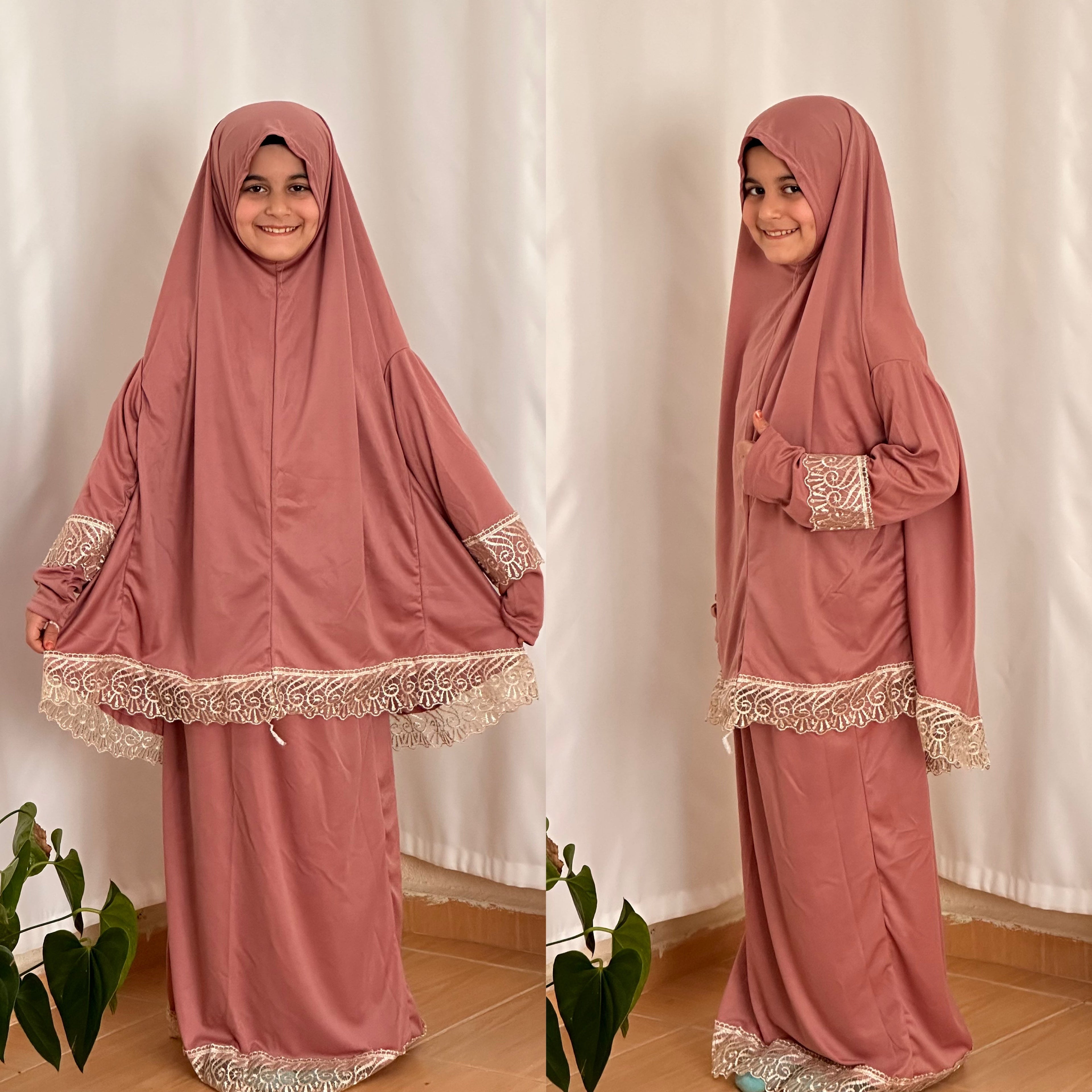 Çocuk Kestane Namaz Elbisesi