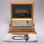 Ahşap Sandıklı Koyu Gri Kur’an-ı Kerim Seti