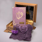 Ahşap Sandıklı Lila Kur’an-ı Kerim Seti