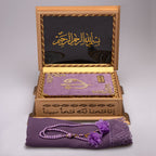 Ahşap Sandıklı Lila Kur’an-ı Kerim Seti