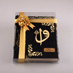 Asetat Kutulu Siyah Kadife Kuran-ı Kerim Seti