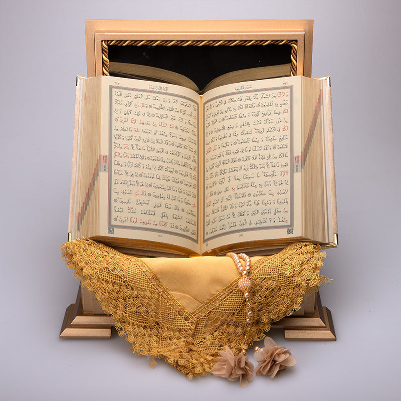 Ahşap Sandıklı Vizon Kur’an-ı Kerim Seti